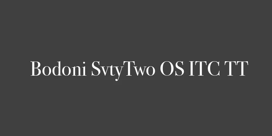 Fonte Bodoni SvtyTwo OS ITC TT