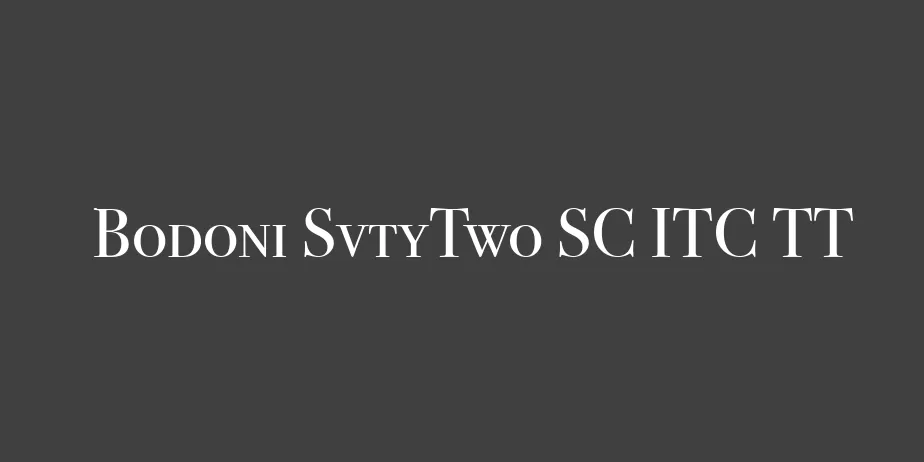 Fonte Bodoni SvtyTwo SC ITC TT