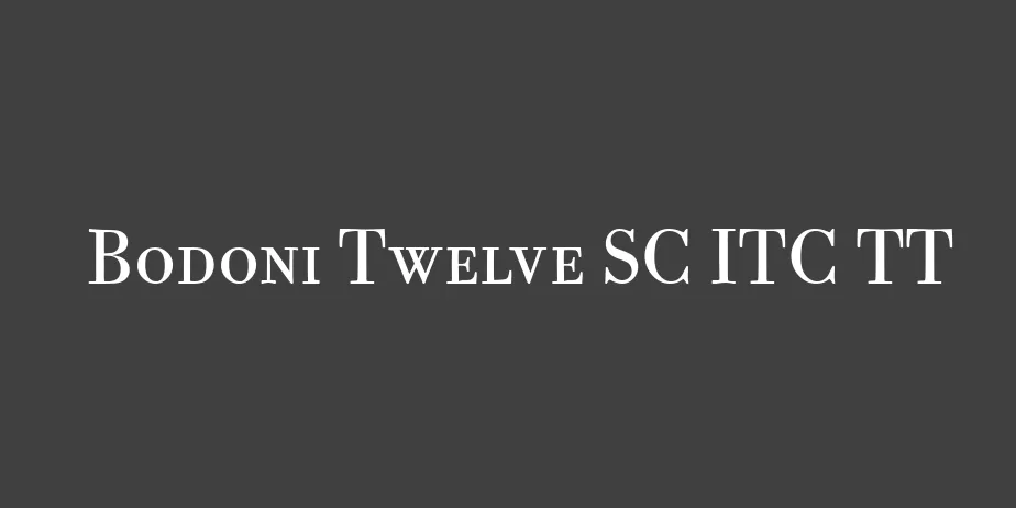 Fonte Bodoni Twelve SC ITC TT