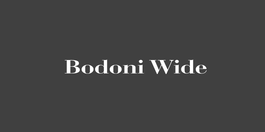 Fonte Bodoni Wide