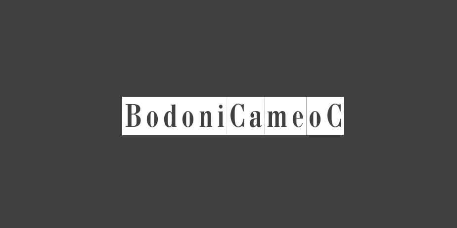 Fonte BodoniCameoC