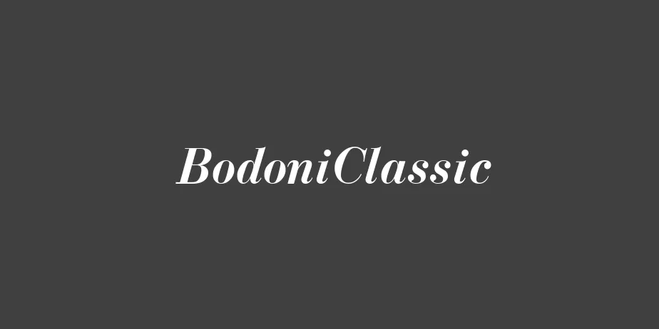 Fonte BodoniClassic