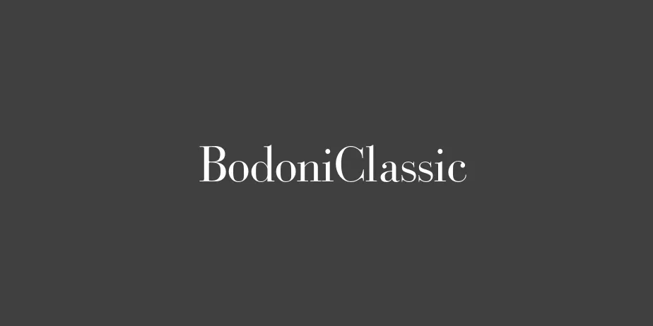 Fonte BodoniClassic