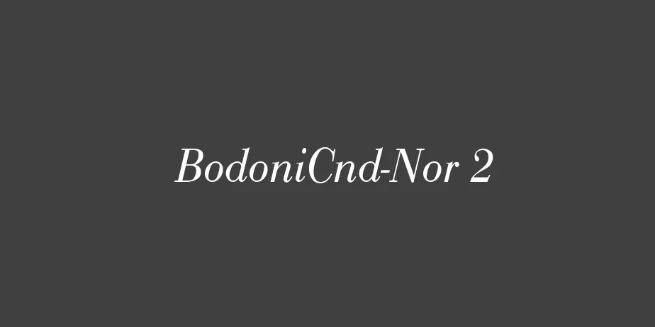 Fonte BodoniCnd-Nor 2