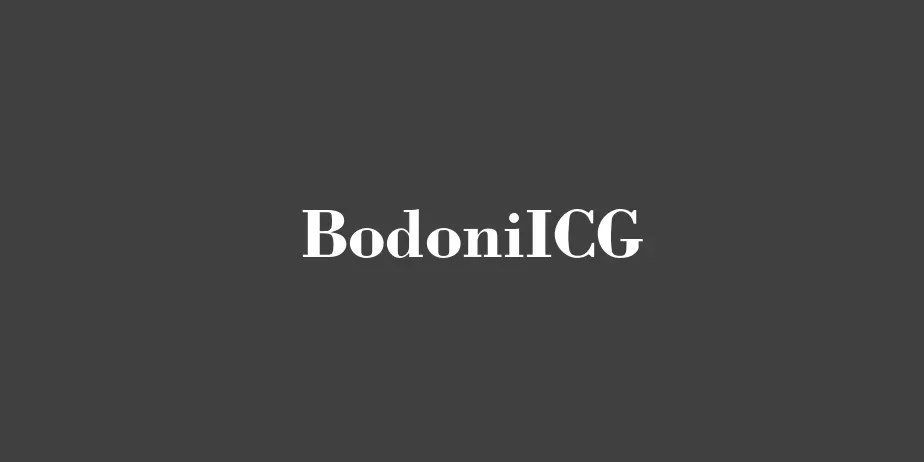 Fonte BodoniICG