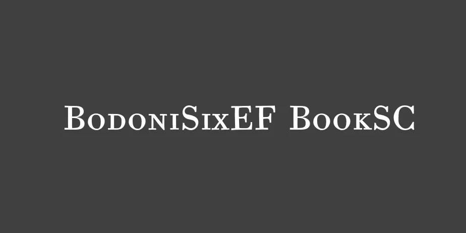 Fonte BodoniSixEF BookSC