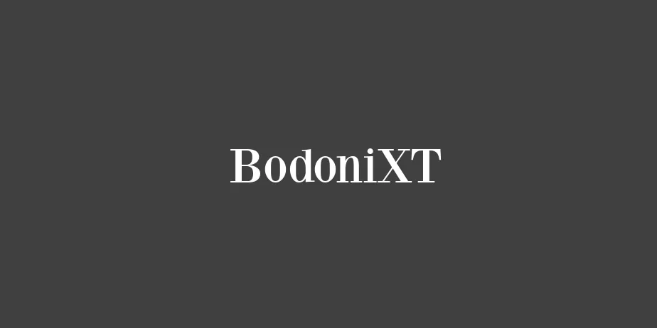 Fonte BodoniXT