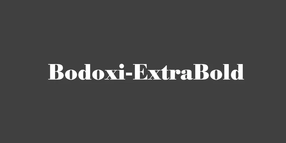 Fonte Bodoxi-ExtraBold