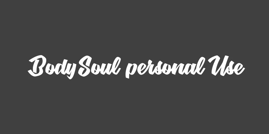 Fonte BodySoul personal Use