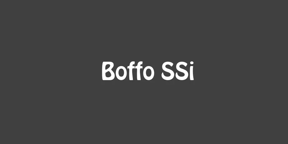 Fonte Boffo SSi