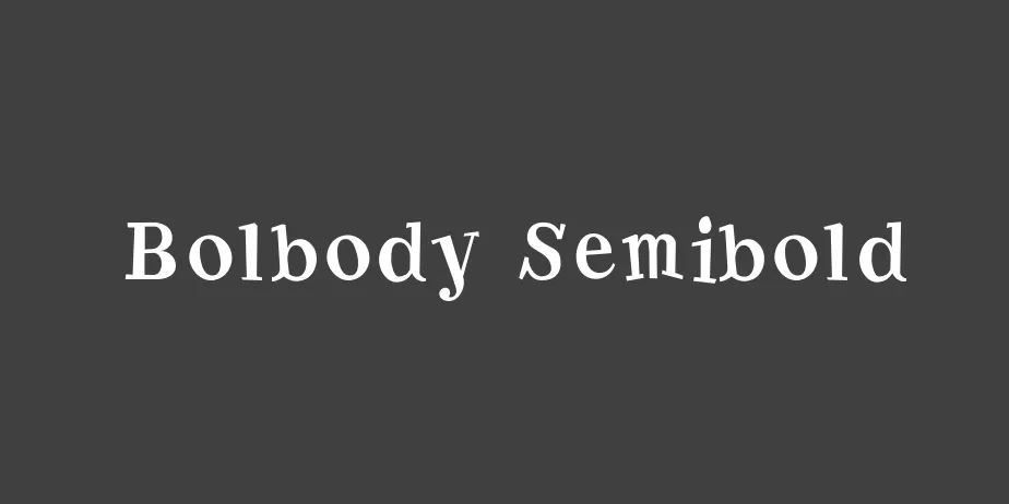 Fonte Bolbody Semibold