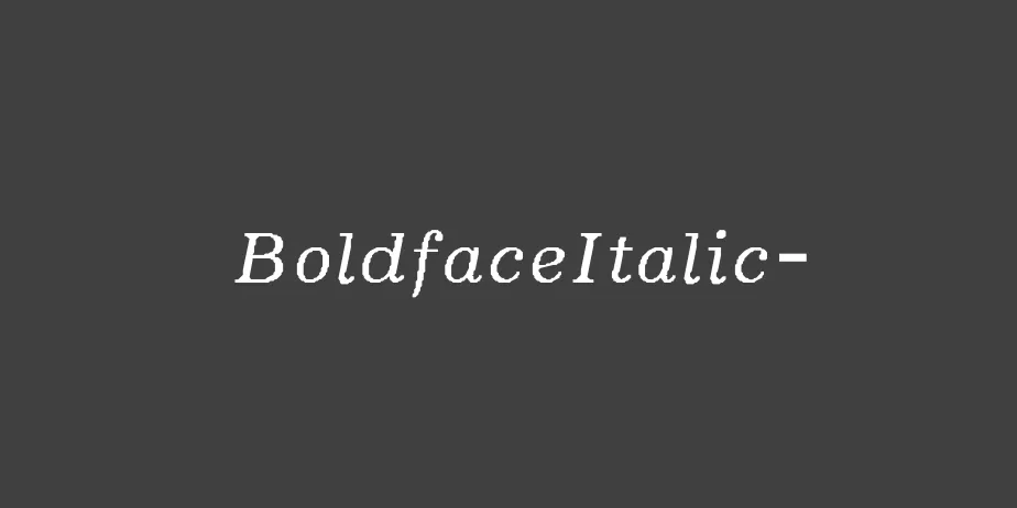 Fonte BoldfaceItalic-