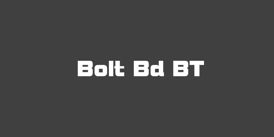 Fonte Bolt Bd BT