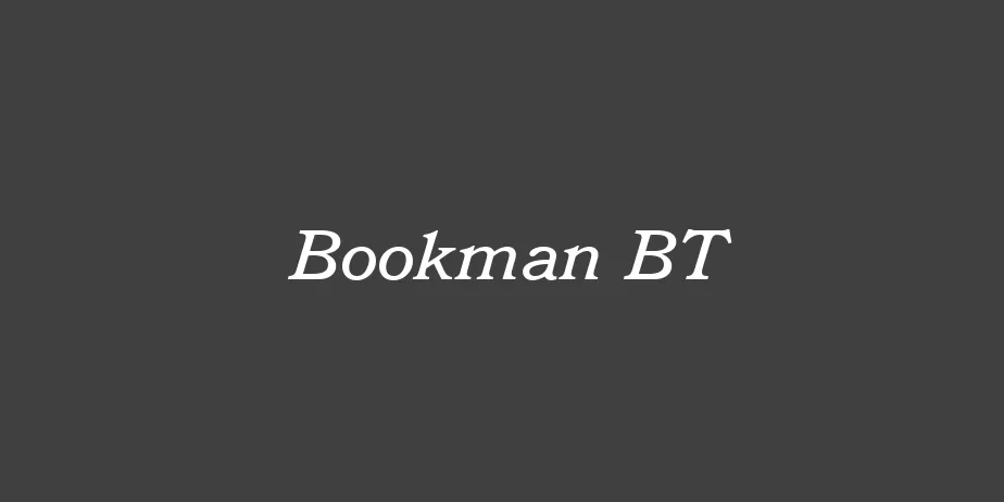 Fonte Bookman BT