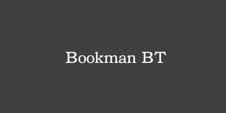 Fonte Bookman BT