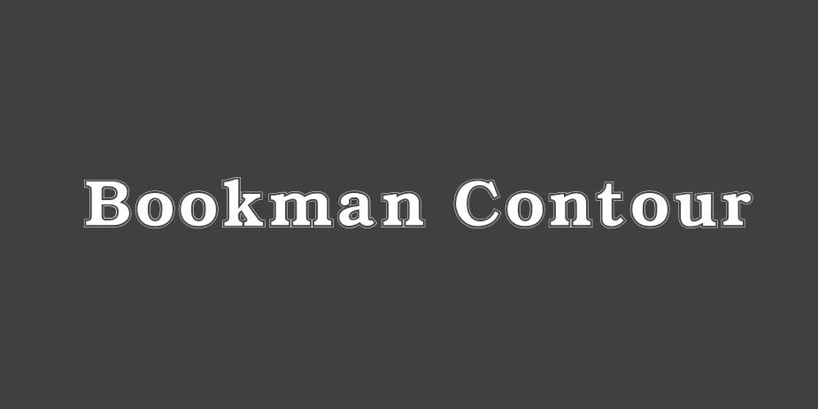 Fonte Bookman Contour