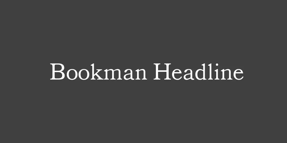 Fonte Bookman Headline