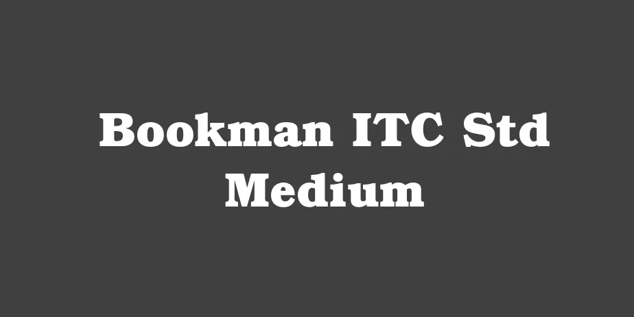 Fonte Bookman ITC Std Medium