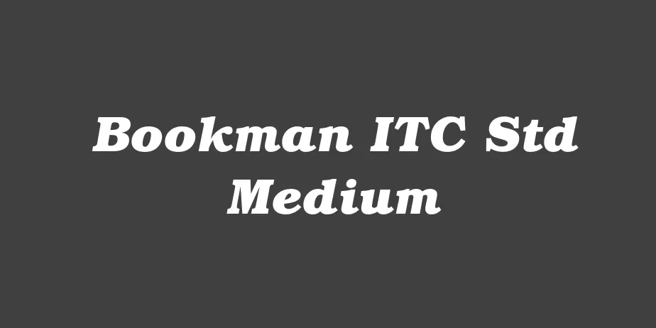 Fonte Bookman ITC Std Medium