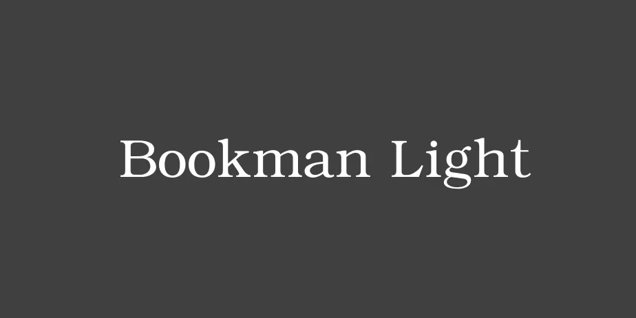 Fonte Bookman Light