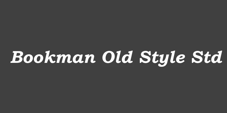 Fonte Bookman Old Style Std