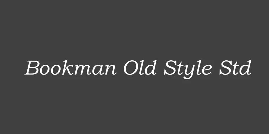 Fonte Bookman Old Style Std