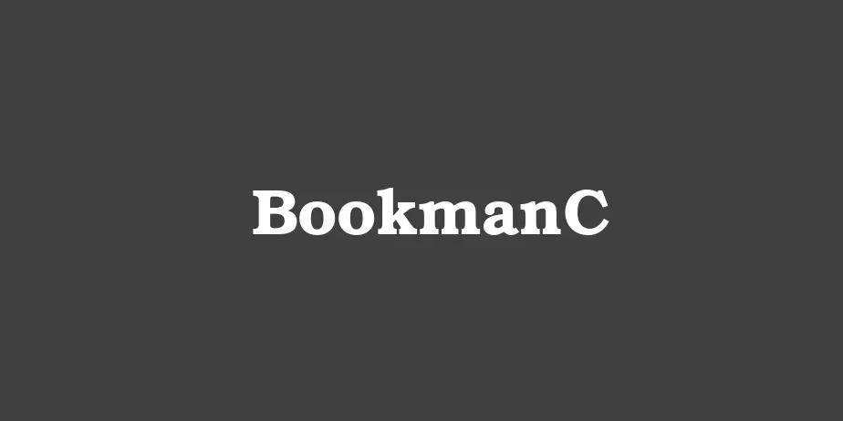 Fonte BookmanC