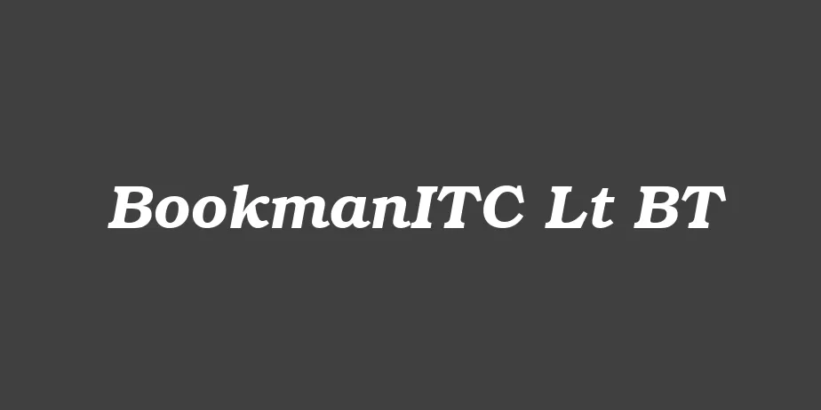 Fonte BookmanITC Lt BT