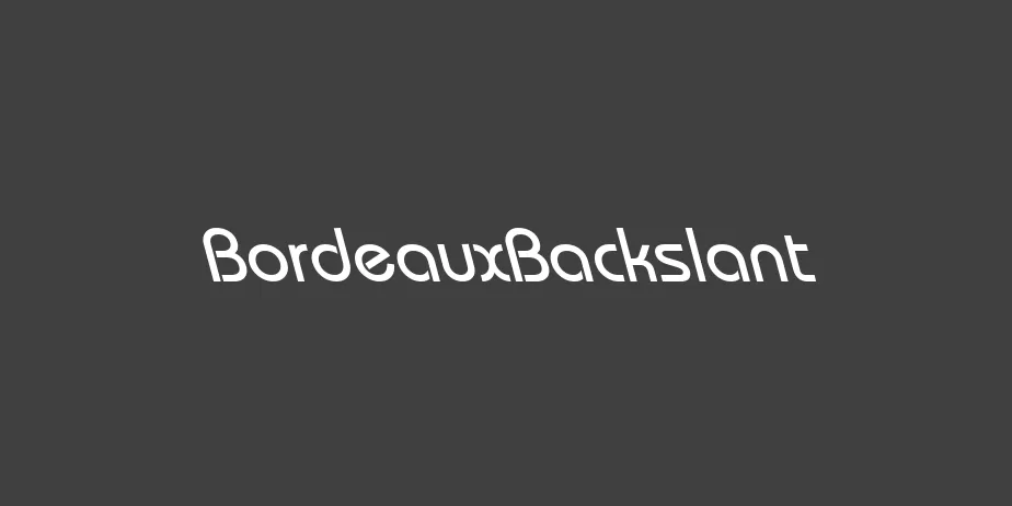 Fonte BordeauxBackslant