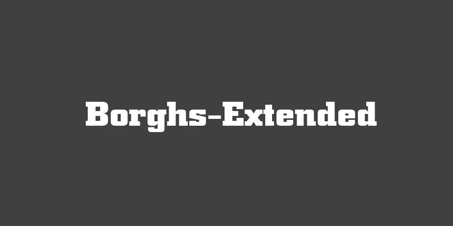 Fonte Borghs-Extended