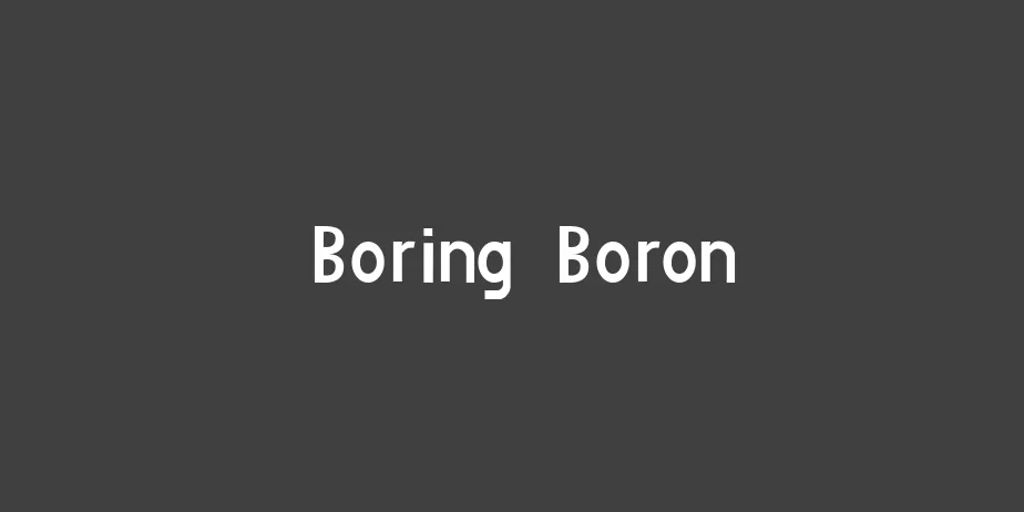 Fonte Boring Boron