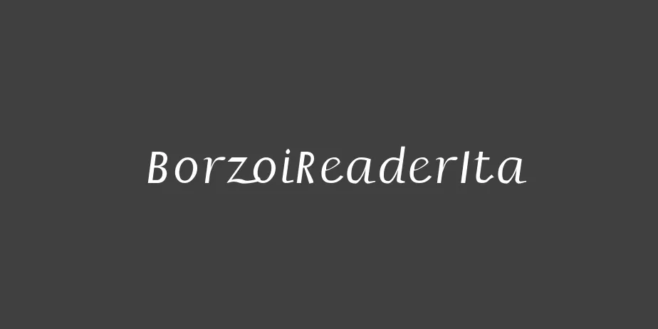 Fonte BorzoiReaderIta