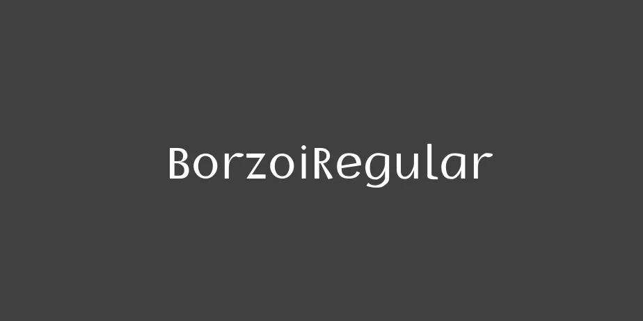 Fonte BorzoiRegular