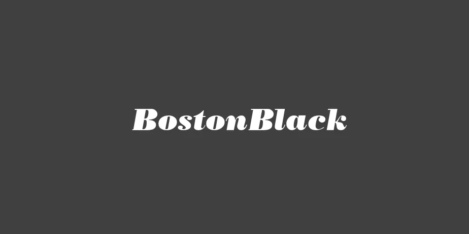 Fonte BostonBlack