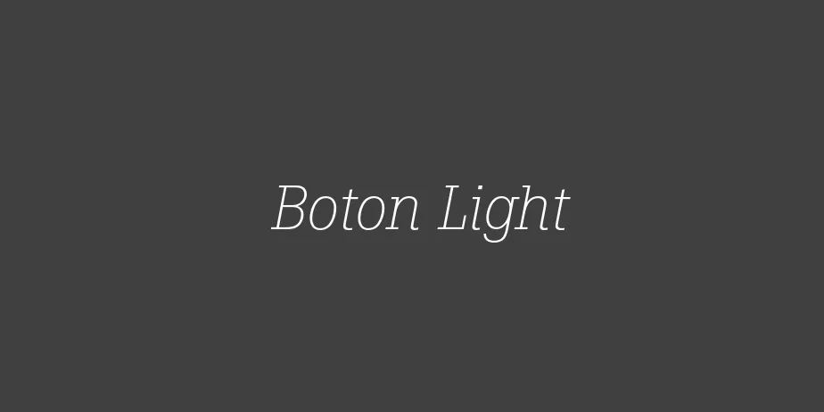 Fonte Boton Light