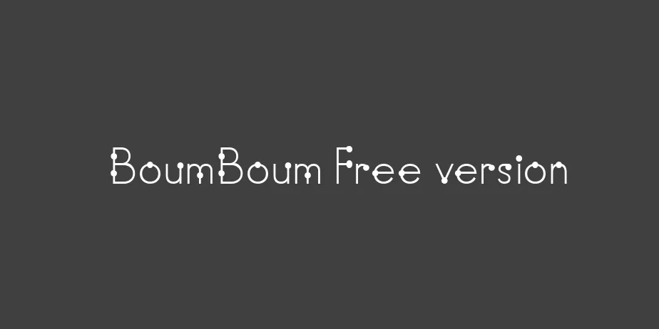 Fonte BoumBoum Free version