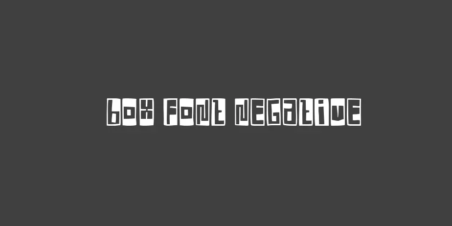 Fonte Box Font Negative