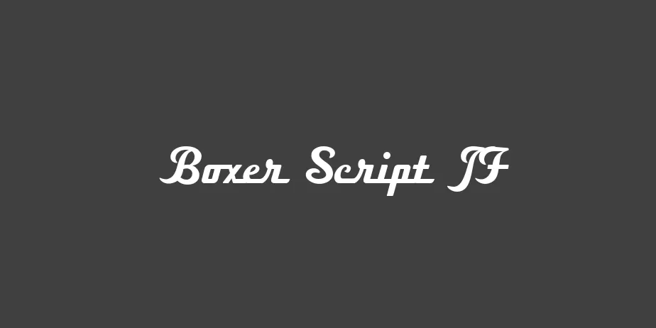 Fonte Boxer Script JF