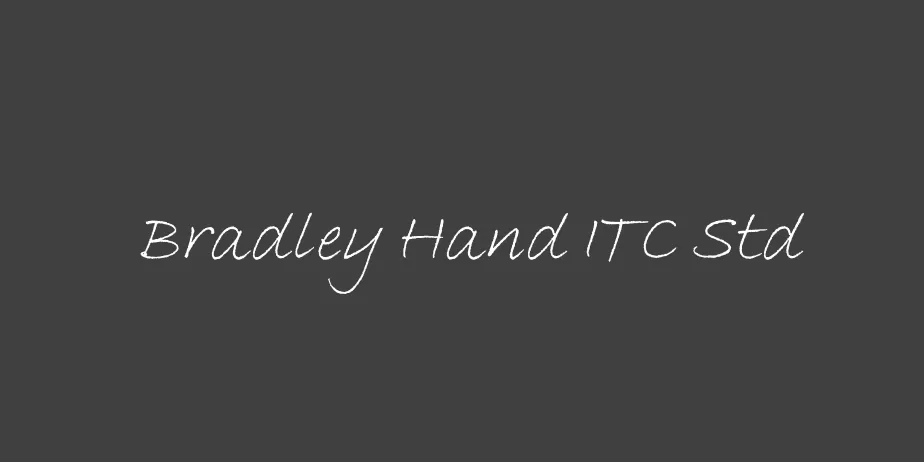 Fonte Bradley Hand ITC Std