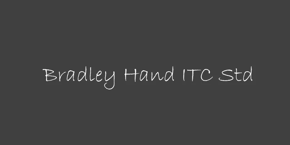 Fonte Bradley Hand ITC Std