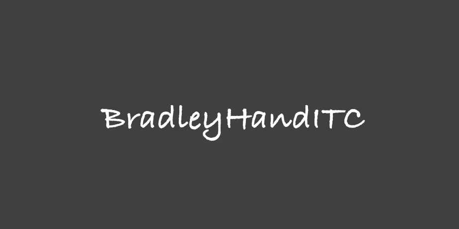 Fonte BradleyHandITC