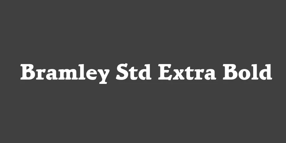 Fonte Bramley Std Extra Bold