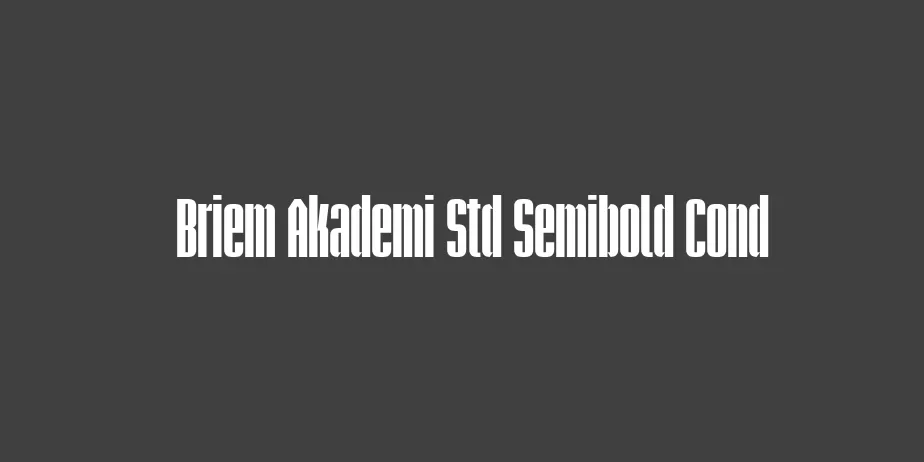 Fonte Briem Akademi Std Semibold Cond