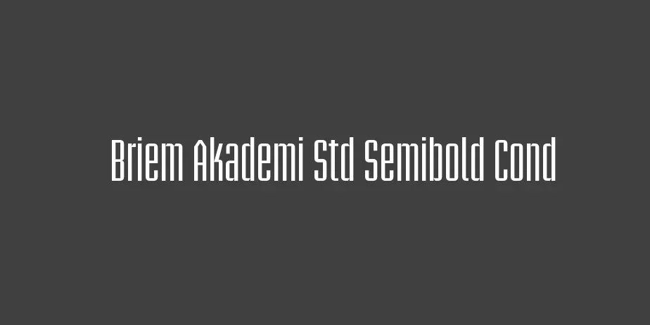 Fonte Briem Akademi Std Semibold Cond