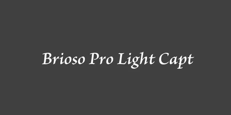 Fonte Brioso Pro Light Capt