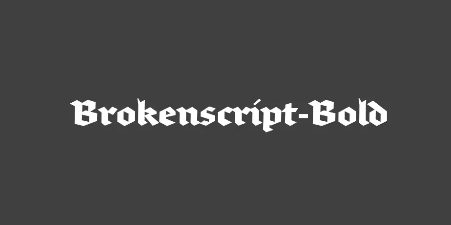 Fonte Brokenscript-Bold