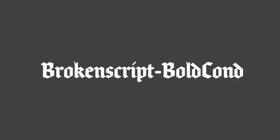 Fonte Brokenscript-BoldCond