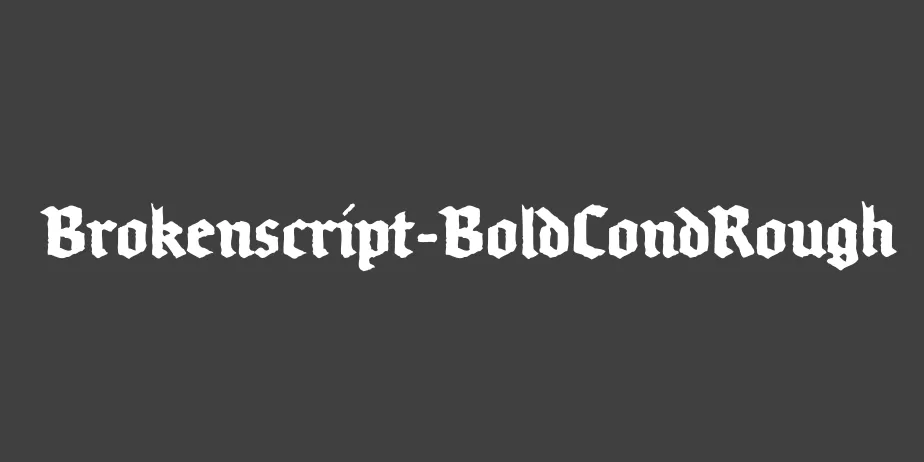 Fonte Brokenscript-BoldCondRough