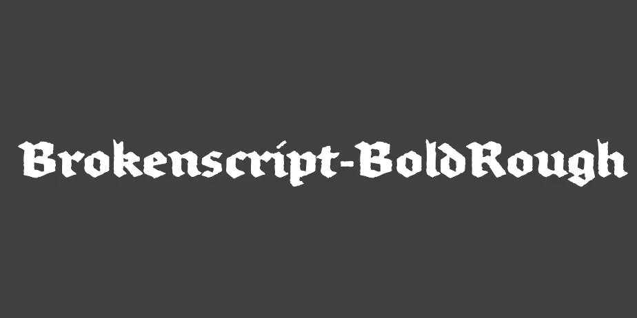 Fonte Brokenscript-BoldRough