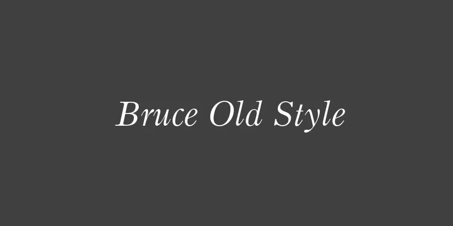 Fonte Bruce Old Style